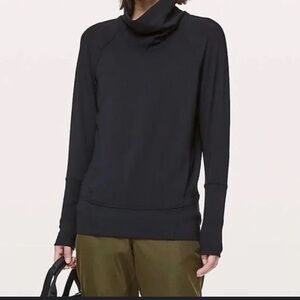 Lululemon Athletica Black High Lines Cowl Neck Pullover
